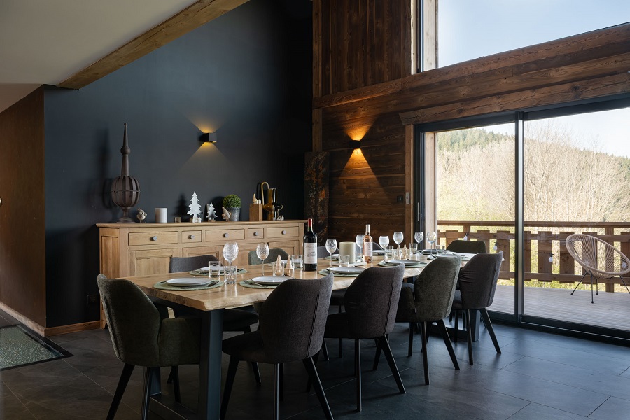 salle à manger bellevue location chalet vosges