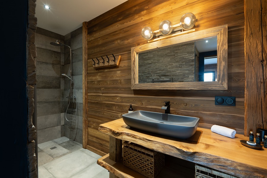 salle de douche bellevue suite parentale chalet location vosges