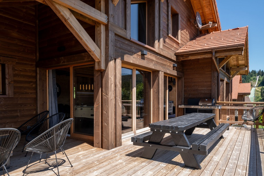 Terrasse Emeraude location chalet vosges