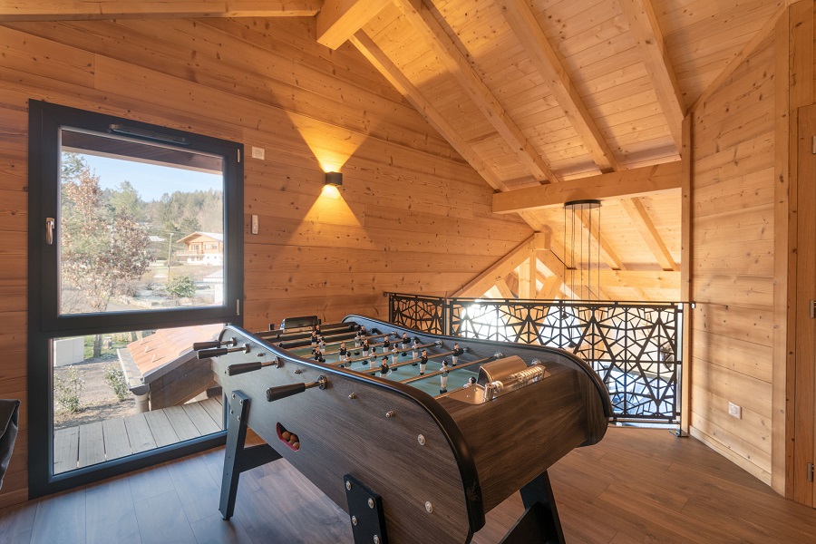salle de jeux mezzanine mana chalet location vosges